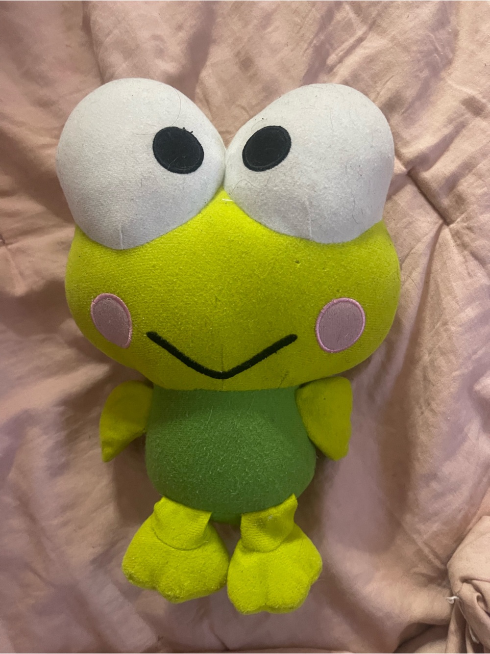 Hello Kitty Keroppi Plush Toy - Green, Yellow, White, Pink, Black